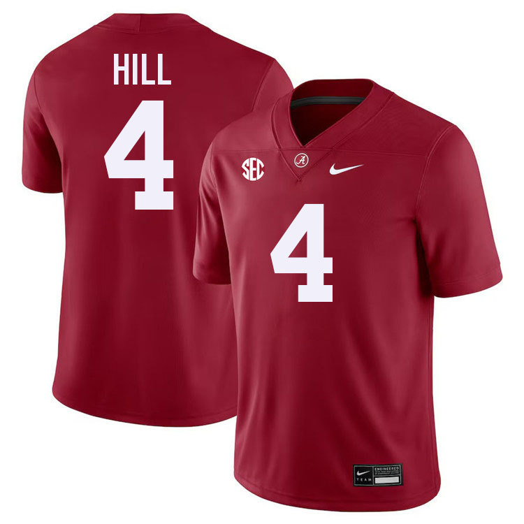 #4 Daniel Hill Alabama Jersey,University Of Alabama Crimson Tide Football Jersey,Uniforms-Crimson